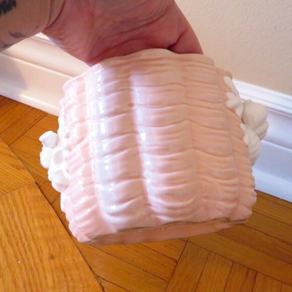 vintage pink fitz and Floyd 1982 planter, shell, sea, beach, vase, housewarming - Picture 6 of 10